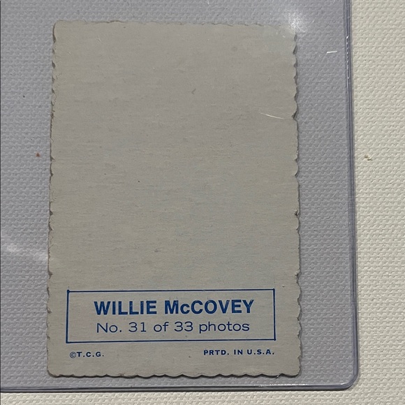 1969 Topps Deckle Willie McCovey #31 - Picture 2 of 2